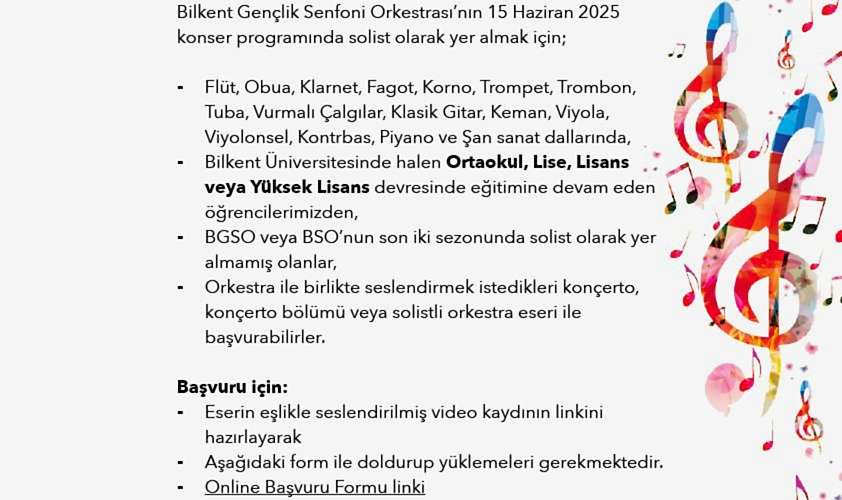 BGSO 2024-25 Bahar Solist Seçmeleri Duyurusu